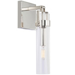 Foxwich Wall Sconce - Polished Nickel / Clear