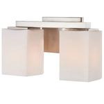 Capri Bathroom Vanity Light - Brushed Nickel / White