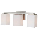 Capri Bathroom Vanity Light - Brushed Nickel / White