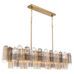 Addis Linear Chandelier - Aged Brass / Autumn