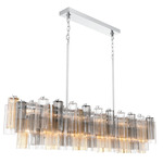 Addis Linear Chandelier - Polished Chrome / Autumn