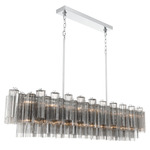 Addis Linear Chandelier - Polished Chrome / Smoke