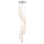 Addis Round Multi-Light Pendant - Polished Chrome / White