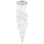 Addis Round Multi-Light Pendant - Polished Chrome / Clear