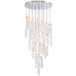 Addis Round Multi-Light Pendant - Polished Chrome / Clear