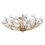 Bridget Semi Flush Ceiling Light - Soft Gold / Clear