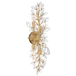 Bridget Double Wall Sconce - Soft Gold / Clear