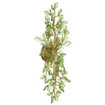Bridget Double Wall Sconce - Soft Gold / Green