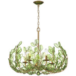 Bridget Chandelier - Soft Gold / Green