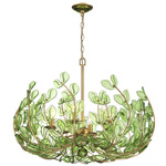 Bridget Chandelier - Soft Gold / Green