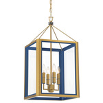 Herrick Chandelier - Luxe Gold / Navy Blue / Clear