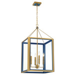 Herrick Chandelier - Luxe Gold / Navy Blue / Clear