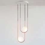 Apogee Duo Pendant - Brushed Copper / Frosted