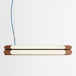 Beaufort R5 Linear Pendant - Walnut / Blue Cord