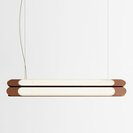 Beaufort R5 Linear Pendant - Walnut / Beige Cord