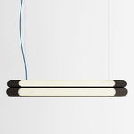 Beaufort R5 Linear Pendant - Black Oak / Blue Cord