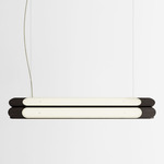Beaufort R5 Linear Pendant - Black Oak / Beige Cord