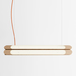 Beaufort R5 Linear Pendant - Natural Oak / Burnt Orange Cord