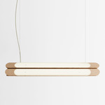 Beaufort R5 Linear Pendant - Natural Oak / Beige Cord