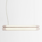 Beaufort R5 Linear Pendant - White Oak / Beige Cord