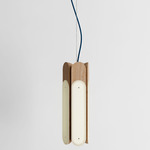 Beaufort R5 Vertical Pendant - Natural Oak / Blue Cord