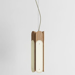 Beaufort R5 Vertical Pendant - Natural Oak / Beige Cord