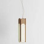 Beaufort R5 Vertical Pendant - Natural Oak / Cream Cord