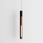 Bennington Vertical Pendant - Walnut / Black