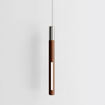 Bennington Vertical Pendant - Walnut / Brushed Stainless