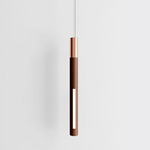 Bennington Vertical Pendant - Walnut / Brushed Copper