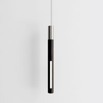 Bennington Vertical Pendant - Black Oak / Brushed Stainless