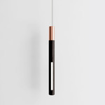 Bennington Vertical Pendant - Black Oak / Brushed Copper