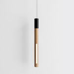 Bennington Vertical Pendant - Natural Oak / Black