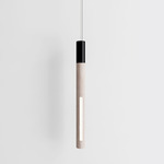 Bennington Vertical Pendant - White Oak / Black