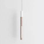 Bennington Vertical Pendant - White Oak / White