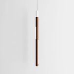 Bennington Vertical Pendant - Walnut / White