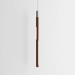Bennington Vertical Pendant - Walnut / Brushed Stainless