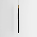 Bennington Vertical Pendant - Black Oak / Brushed Brass