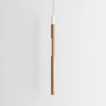 Bennington Vertical Pendant - Natural Oak / White