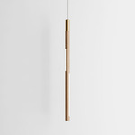 Bennington Vertical Pendant - Natural Oak / Brushed Brass