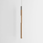 Bennington Vertical Pendant - Natural Oak / Brushed Stainless