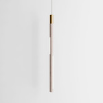Bennington Vertical Pendant - White Oak / Brushed Brass