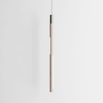 Bennington Vertical Pendant - White Oak / Brushed Stainless