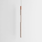 Bennington Vertical Pendant - White Oak / Brushed Copper
