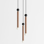 Constellation Trio Pendant - Walnut / Black