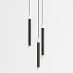 Constellation Trio Pendant - Black Oak / White