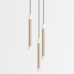 Constellation Trio Pendant - Natural Oak / White