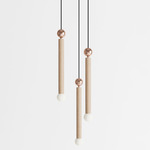 Constellation Trio Pendant - Natural Oak / Brushed Copper