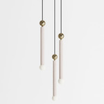 Constellation Trio Pendant - White Oak / Brushed Brass