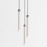 Constellation Trio Pendant - White Oak / Brushed Stainless